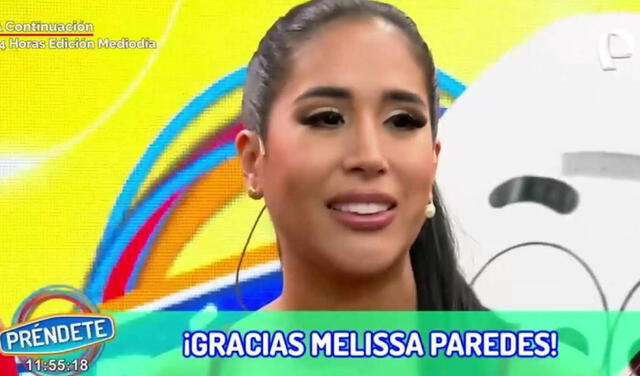  Melissa Paredes se despidió de "Préndete". Foto: captura de Panamericana TV  