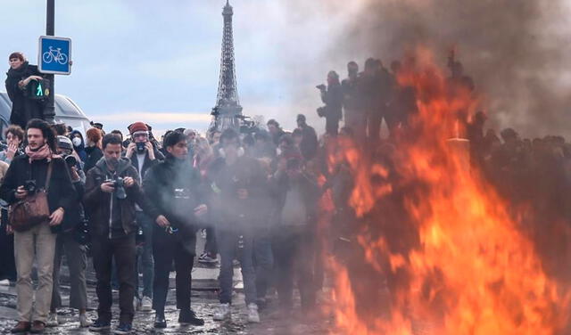Las protestas se han sucedido en Francia tras la aprobación de la reforma de pensiones. Foto: difusión   