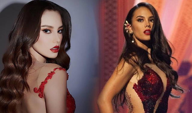  Nathie Quijano es comparada con Catriona Gray. Foto: composición LR/ Captura de Instagram/ E!   