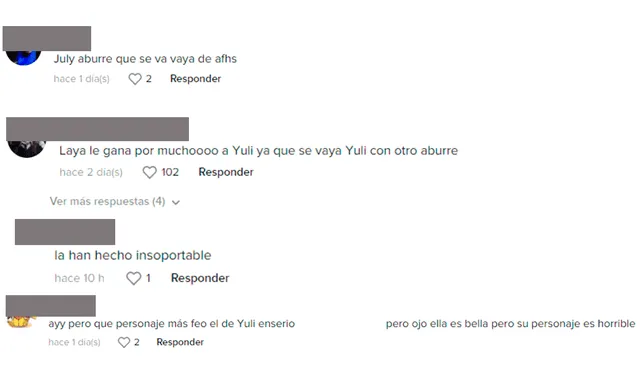  Comentarios de los fans de "AFHS" en el clip de TikTok. Foto: composición LR/captura de TikTok   