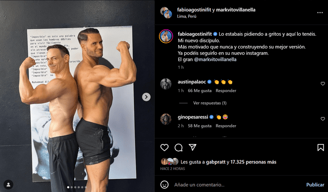  Fabio Agostini dio a conocer que Mark Vito creó su primera cuenta de Instagram y pidió a sus fanáticos que lo sigan. Foto: Instagram/Fabio Agostini   