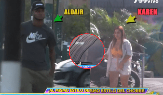 El futbolista Aldair Rodríguez fue captado con una mujer que no es su novia. Foto: Captura ATV.   