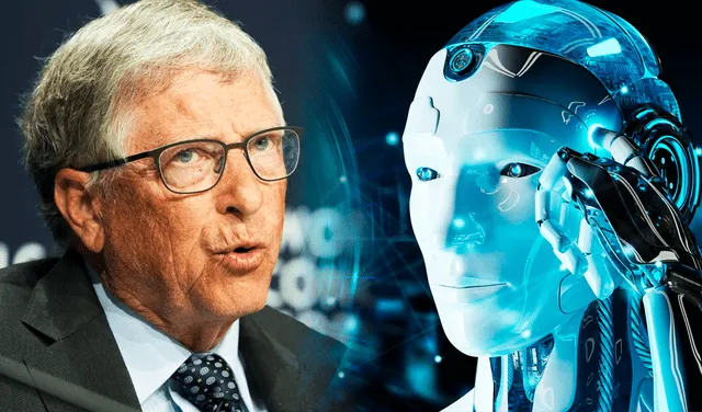  Según Bill Gates, la inteligencia artificial (IA) avanzará a tal punto de que podrá ejercer en el futuro algunas carreras realizadas por humanos. Foto: composición La República/AP/Auditech<br><br>   