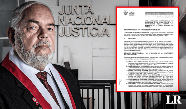  De acuerdo a Montoya Manrique, la JNJ habría infringido el inciso 3 de los artículos 156 y 139 de la Constitución. Foto: composición LR/Archivo    