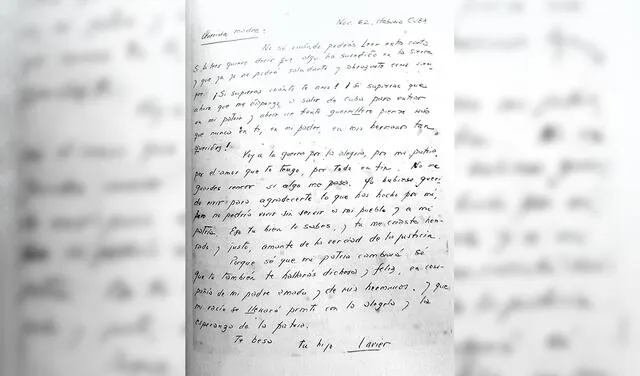  El adiós. Última carta del poeta a su madre.    