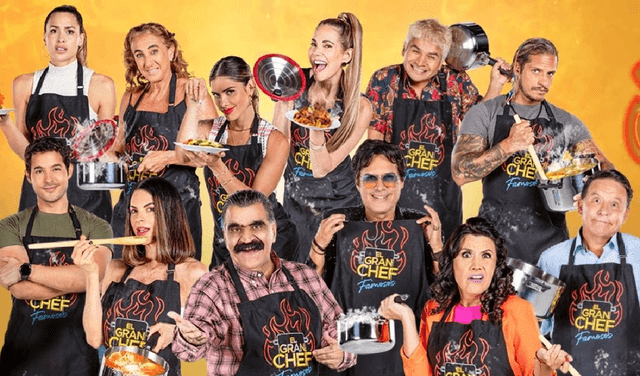  Artistas son parte del reality "El gran chef famosos". Foto: Latina   