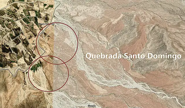 Prueba. Hay registros que zona arqueológica la usan para agricultura. Foto: Google Maps   