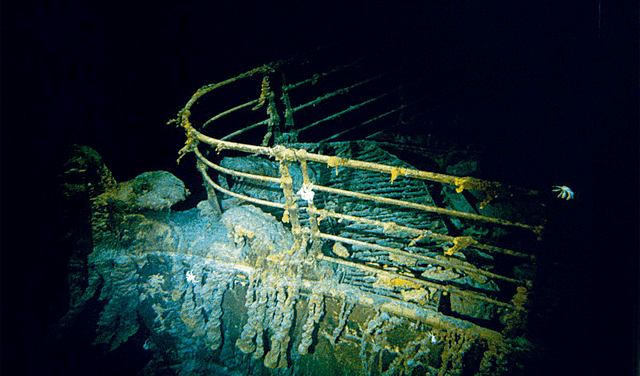  Titanic. Impactante foto de la proa del célebre trasatlántico. Foto: difusión   