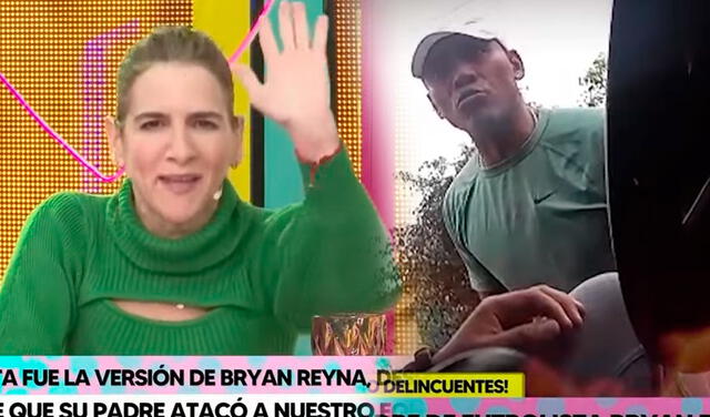  Gigi Mitre defendió a su reportero de las agresiones del padre de Bryan Reyna. Foto: captura/Willax    