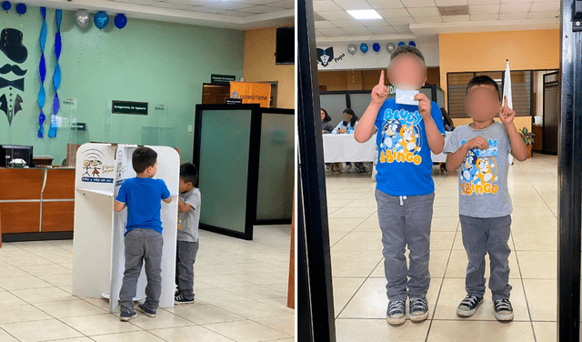  Así van las elecciones infantiles en Guatemala. Foto: composición LR/Prensa Libre   