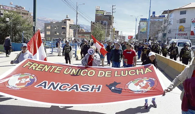 Áncash. En Huaraz también se dijo “no” a Boluarte y Otárola. Foto: Percy Castro/La República   