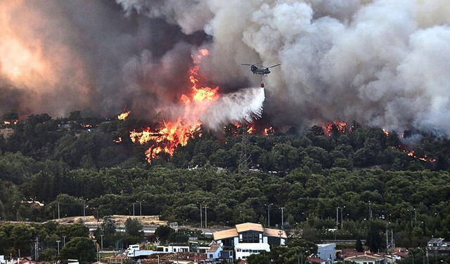 En Grecia, se ha registrado 500 incendios forestales desde el pasado 13 de julio. Foto: EFE   