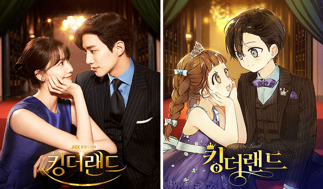 'King the land': drama versus webtoon. Foto: Naver 