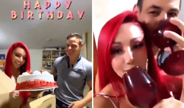  Deysi Araujo le compró una torta a Mark Vito por su cumpleaños y lo invitó a su casa donde brindaron junto a unos amigos. Foto: composición LR/ATV   