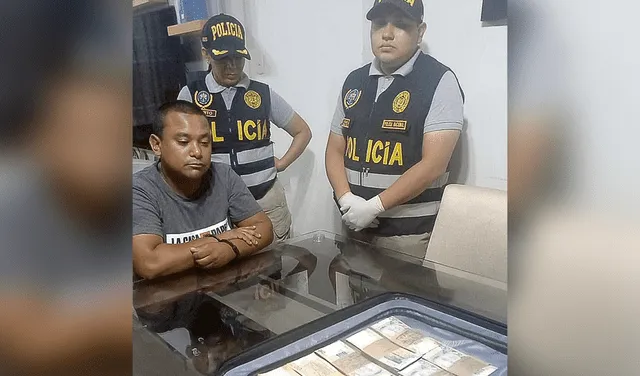 El operador. Exasesor de Robert López, Mario Espinoza Vera, intervenido con dinero. Foto: difusión   