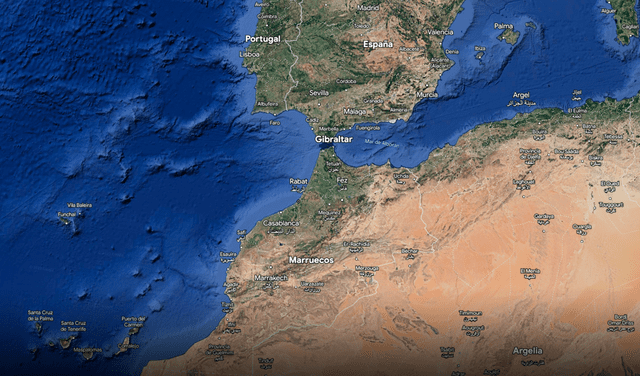  Mapa de Marruecos. Foto: Google Earth/captura   