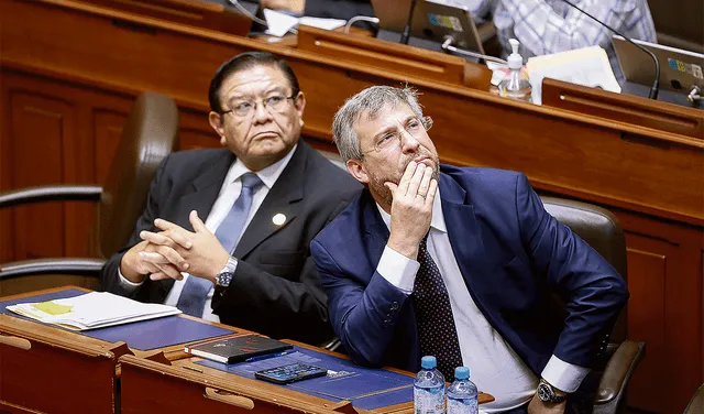  Objetivos. Jefes del JNE, Jorge Salas, y ONPE, Piero Corvetto. Foto: Antonio Melgarejo/La República   