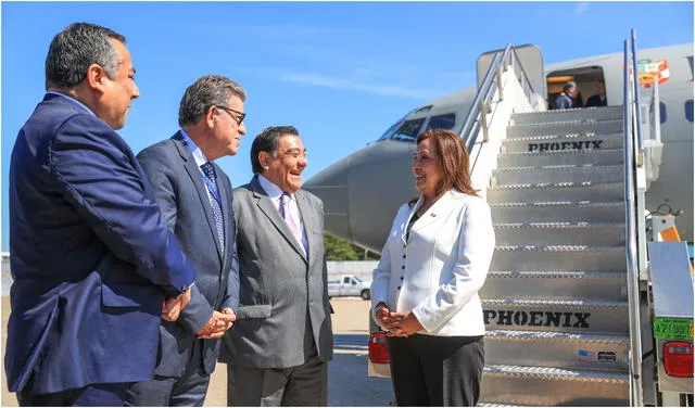 Dina Boluarte llega a los Estados Unidos por la reunión de la asamblea general de la ONU. Foto: Presidencia.   