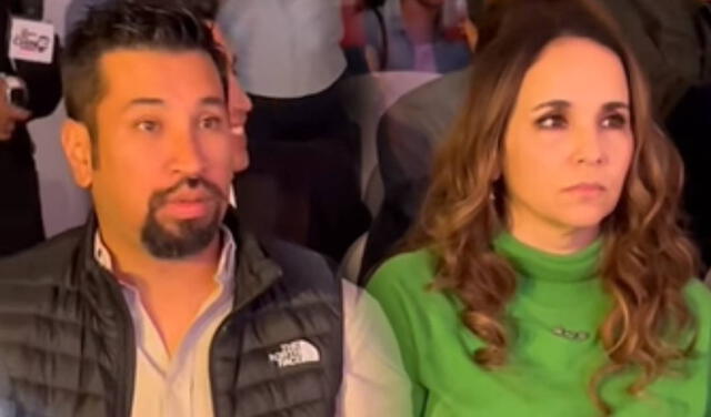 Aldo Miyashiro y Érika Villalobos durante la emisión de 'Perdóname'. Foto: captura de América TV   