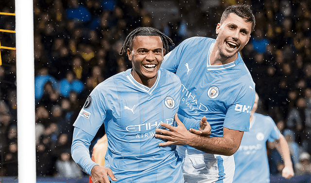  Estreno. Manuel Akanji marcó su primer gol con el Manchester City en la presente edición del certamen europeo. Foto: difusión   