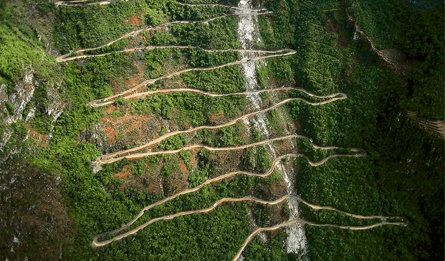  Ruta Hiram Bingham. Sirve de ascenso a la ciudadela. Foto: difusión   