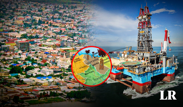 Guyana 390 mil barriles por día en 2023 a un millón de barriles diarias en 2027. Foto: composición de LR   