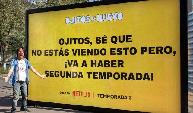 De esta peculiar manera, Netflix anunció la temporada 2 de 'Ojitos de Huevo'. Foto: Netflix. 
