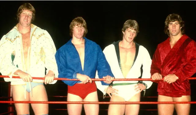 Hermanos Von Erich: Mike, Kerry, David y Kevin. Foto: captura de WWE 