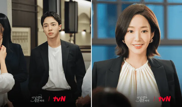  Park Min Young y Na In Woo en ‘Marry My Husband’. Foto: composición LR/tvN   