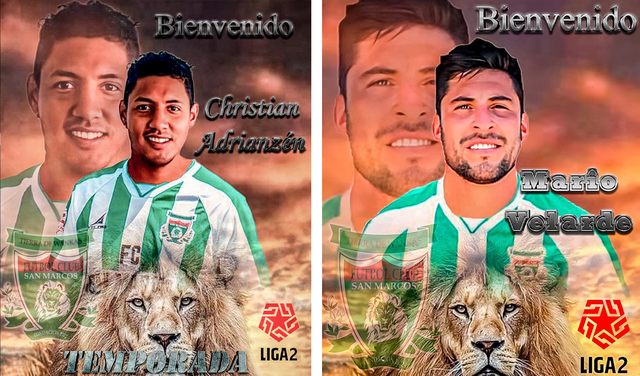  Christian Adrianzén y Mario Velarde jugaron en Alianza Lima en el 2018. <strong>Foto: FC San Marcos</strong>   