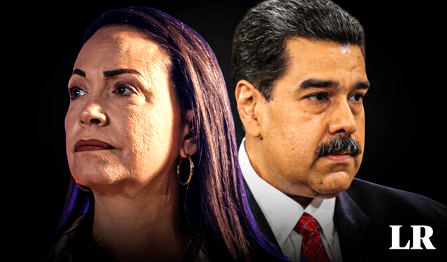 María Corina Machado y Nicolás Maduro se enfrentarían en las próximas elecciones en Venezuela. Foto: composición LR   
