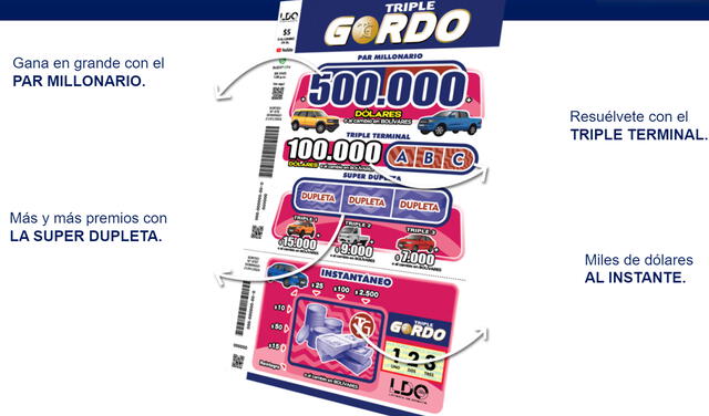  Imagen de la página que promociona el sorteo del domingo 21 de enero. Foto: Triple Gordo.   