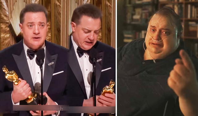 Brendan Fraser ganó el premio a mejor actor en los Oscar 2023 por su papel en 'La ballena'. Foto: Universal    