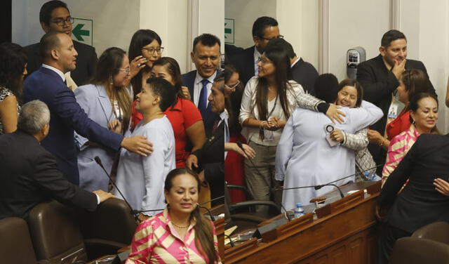  Fujimorismo celebró la aprobación de la bicameralidad. Foto: Carlos Félix / La República    