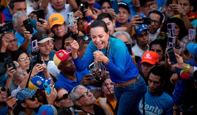 La vida de María Corina Machado correría peligro, según Iván Duque. Foto: AFP.   