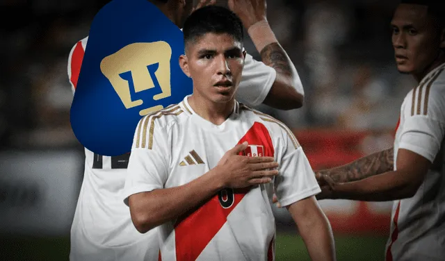 Piero Quispe llegó a Pumas tras salir campeón con Universitario. Foto: composición LR/Pumas.   