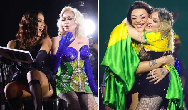  Madonna junto a Anitta y Pabllo Vittar en Brasil. Foto: composición LR/X   