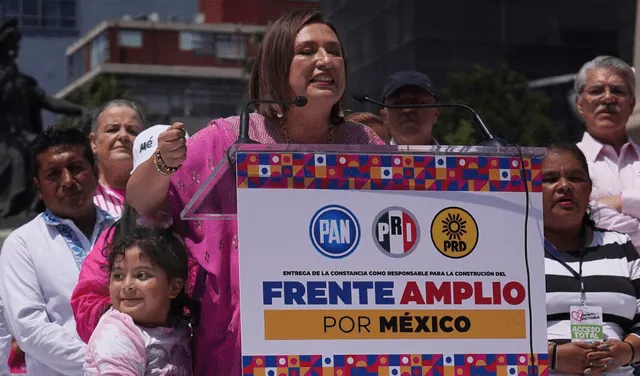 La candidata opositora va en segundo lugar, según las encuestas mexicanas. Foto: LA Times.    