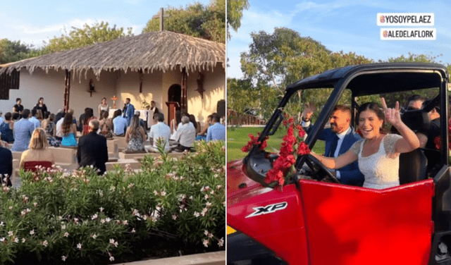  José Peláez y su esposa disfrutando de su boda religiosa. Foto: Instagram/Ornellasissa 