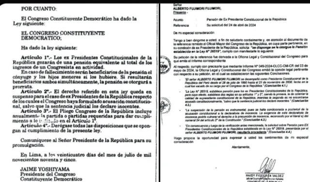 Norma promulgada por Alberto Fujimori.   