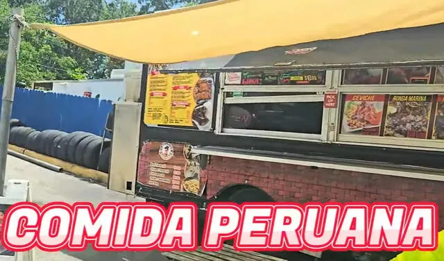  Food truck ‘Al Toque’ ofrece una variedad de platos de comida peruana en Estados Unidos. Foto: Captura YouTube.   