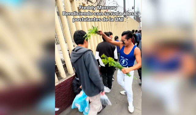  ‘Freddie Mercury’ peruano alegró el día de muchos postulantes a la UNI. Foto: composición LR/TikTok   