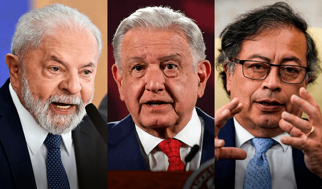 Lula da Silva, AMLO y Gustavo Petro han unido esfuerzos diplomáticos para abordar la crisis en Venezuela tras las recientes elecciones. Foto: AFP / difusión   