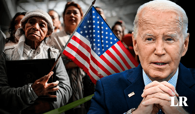 Joe Biden lanzó un programa para beneficiar a los migrantes en Estados Unidos. Foto: composición LR de Jazmin Ceras/AFP   