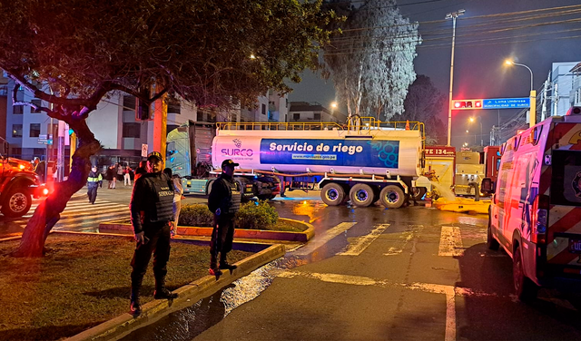 El siniestro se produjo en la avenida Caminos del Inca, en Surco. Foto: difusión   