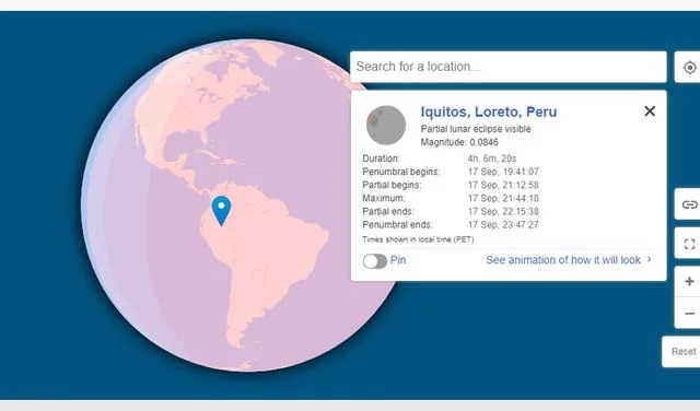 eclipse lunar | eclipse lunar sudamerica | eclipse lunar septiembre