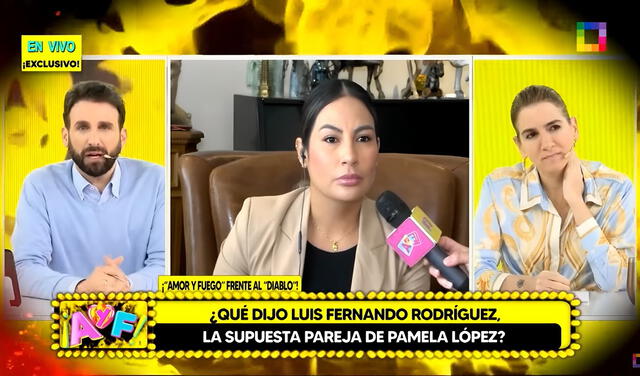  Pamela López se pronuncia sobre el polémico video. Foto: captura Amor y Fuego    