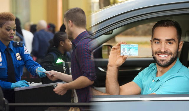  El Real ID es un nuevo estándar de seguridad para las licencias de conducir y tarjetas de identificación estatales en Estados Unidos. Foto: composición LR/ AFP/Freepik    