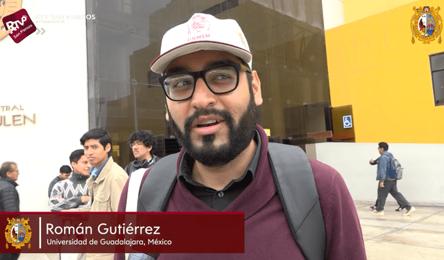  Román Gutiérrez estudia en la Universidad de Guadalajara, México. Foto: captura de pantalla/RTV San Marcos   