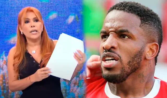  Magaly Medina enfrentada a Jefferson Farfán.   